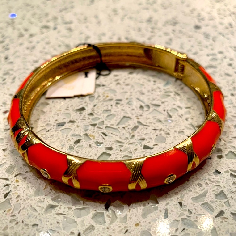 Orange Jewel Clasp Bracelet